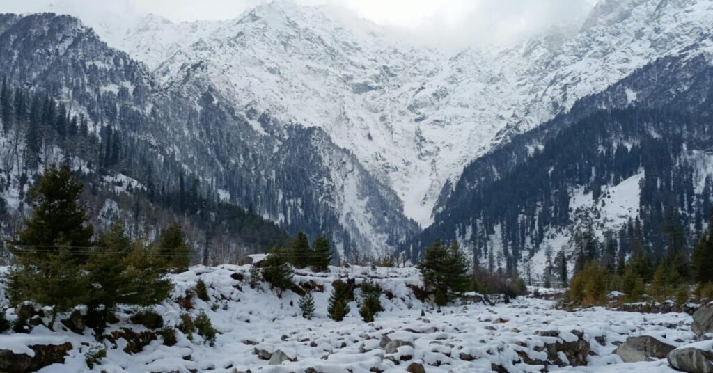 snow in manali